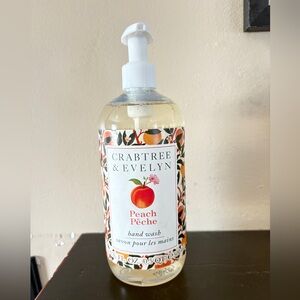 Crabtree & Evelyn hand wash/soap. In dispenser. Brand new. Peach.